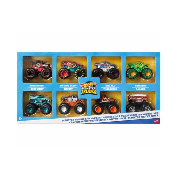 Mattel Other - Hot Wheels Monster Trucks Live 8-Pack, 1:64 Scale Toy Monster Trucks